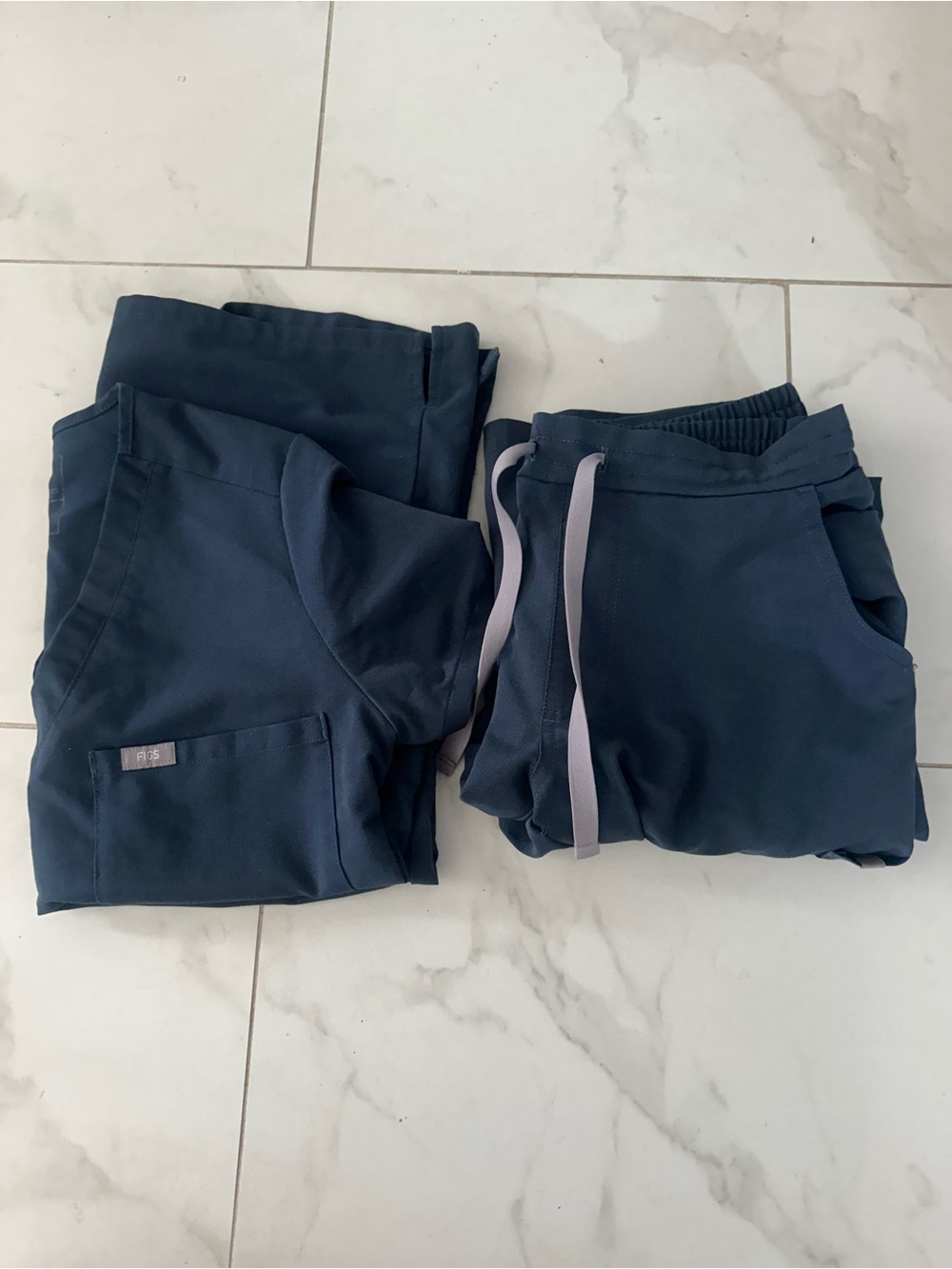 Bluegreen Scrub Pants Set with Drawstring